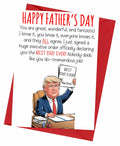 HOMEVAGE Fathers Day Card Funny Quote Folded 5x7in Red Envelope by Deal US