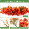 INQCMY Artificial Fall Flowers 12 Bundles Faux Pansies Orange UV Resistant by Deal US