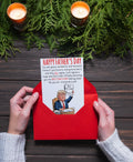 HOMEVAGE Fathers Day Card Funny Quote Folded 5x7in Red Envelope by Deal US