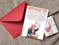 HOMEVAGE Fathers Day Card Funny Quote Folded 5x7in Red Envelope by Deal US