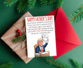 HOMEVAGE Fathers Day Card Funny Quote Folded 5x7in Red Envelope by Deal US