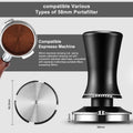 LANLYSEN Espresso Tamper 53.3mm Spring-loaded Calibrated Stainless Steel Base by Deal US
