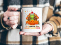 AdamLongStore Happy Hallothanksmas Fall Accent Mug 11oz White/Black by Deal US