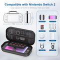 STARTRC GAMES Switch 2 Carrying Case Large PU Hard Travel Bag Black by Deal US