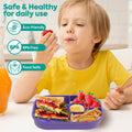 Generic DifaBella Kids Lunch Box 4 Compartments BPA-Free Purple 8.66x5.9x2.7 by Deal US