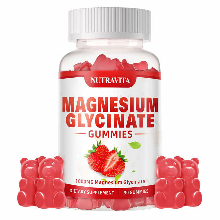BESTBY 09/26 Nutravita Magnesium Glycinate Gummies 1000mg L-Threonate VitD B6 by Deal US