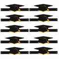 Soochat Graduation Paper Caps 2026 Black Hat Party Costume Accessories 10Pcs by Deal US