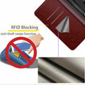 RingPi Moto G 5G 2024 Leather RFID Wallet Case Brown 3 Card Slots by Deal US