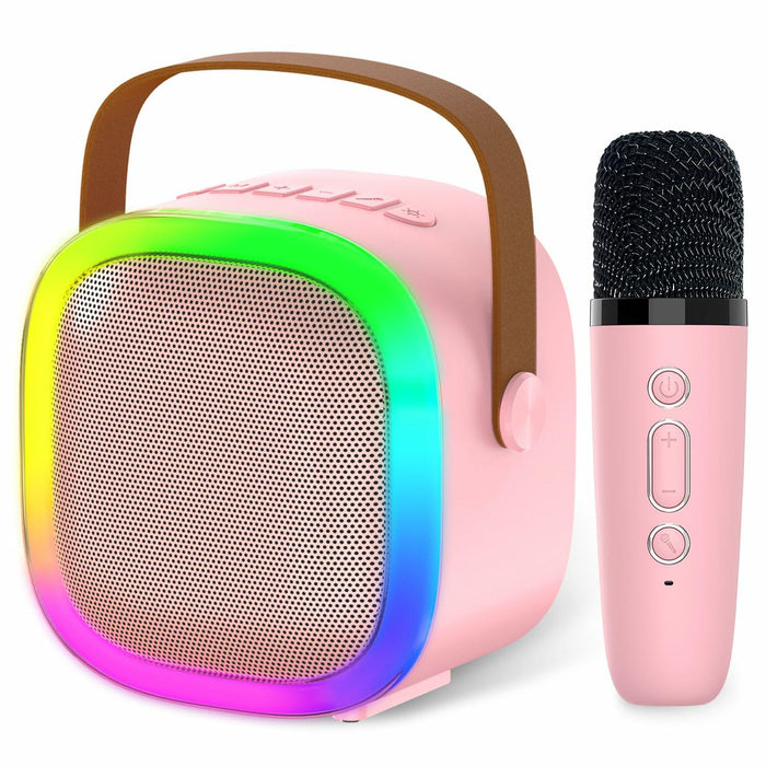 OUTUVAS Karaoke Microphone Machine for Kids Ages 4-12 Pink by Deal US