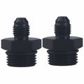 YOMIRACING 6AN Male Flare to 8AN 1/4NPT Aluminum Fuel Rail Adapter Black 2pc by Deal US