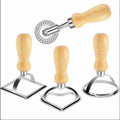 zeite Pasta Press Maker Stamp Set Round Square Heart Ravioli Mold Silver by Deal US