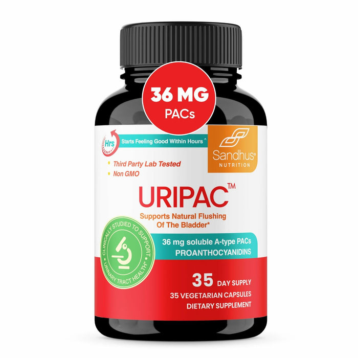 BestBy06/26 Sandhu's Uripac 36mg PACs Cranberry Extract 35 Capsules by Deal US