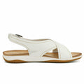UBFEN Womens Flat Sandals Arch Support Adjustable Slingback White Size 10 by Deal US