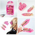 CHASESUN Pink Hair Claw Clips Set 3 Pcs Acetate Solid Pattern by Deal US
