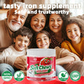 BestBy12/25 Natures Aid Chewable Iron Supplement Strawberry Flavor 2Month Supply by Deal US