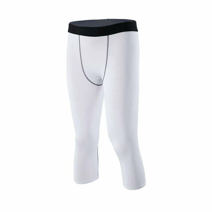 Smatstyle Men's 3/4 Compression Athletic Capri Leggings Size M by Deal US
