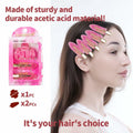 CHASESUN Pink Hair Claw Clips Set 3 Pcs Acetate Solid Pattern by Deal US