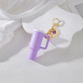 Sanyaa Initial Mini Cup Keychain Accessories for Stanley Purple E by Deal US