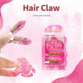 CHASESUN Pink Hair Claw Clips Set 3 Pcs Acetate Solid Pattern by Deal US