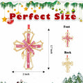 GROWTHMAGIC Metal Cross Christian Christmas Ornaments Pink Religious Decor by Deal US