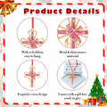 GROWTHMAGIC Metal Cross Christian Christmas Ornaments Pink Religious Decor by Deal US