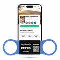 HeyBuddy Slide Series QR Code Smart Pet Tag Stainless Steel Blue by Deal US