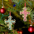 GROWTHMAGIC Metal Cross Christian Christmas Ornaments Pink Religious Decor by Deal US