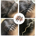 WEIMAISI 4pcs Black Metal Wavy Non Slip Hair Hoop Headband Accessories by Deal US