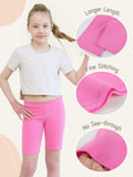 HoeVou Girls Cotton Cartwheel Biker Bermuda Shorts 4 Pack Multi-Color Size 5-6X by Deal US
