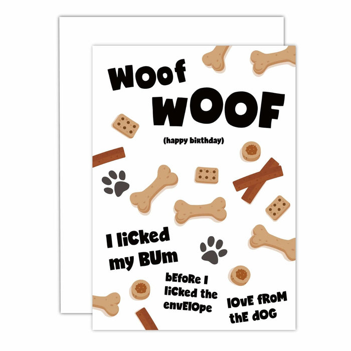Gooji 5x7 Funny Dog Birthday Card I Licked My Bum Humor Cute Greeting by Deal US