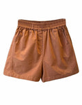 Falainetee Women's Cotton Summer Casual Shorts Brown Size L by Deal US