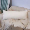 JoraLion Faux Fur Lumbar Pillow Cover 14x36 inch Cream Rabbit Plush 1 Cover by Deal US