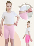 HoeVou Girls Cotton Cartwheel Biker Bermuda Shorts 4 Pack Multi-Color Size 5-6X by Deal US