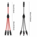 Daohaodeli Solar Connectors 30A 12AWG 1-3 Y Branch Adapter Cable Pair Red+Black by Deal US