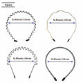 WEIMAISI 4pcs Black Metal Wavy Non Slip Hair Hoop Headband Accessories by Deal US