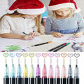 YIJHLHB 12 Color Metallic Outline Markers Double Line Glitter Paint Pink by Deal US