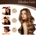 nunflue Heatless Hair Curlers Soft Overnight Set Brown 4Pcs with Silk Scarf by Deal US