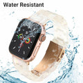 MAIRUI Resin Watch Band for Apple Watch Series 1-9 Ultra 42-49mm Colorful White by Deal US
