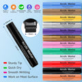 LEMEITU 12pcs Acrylic Paint Marker Set 15mm Broad Tip for Posters Signs Art by Deal US