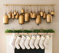 [Like New] NODYES Set of 3 Giant Rustic Harmony Bells 17in Gold Handmade Metal by Deal US