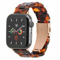 MAIRUI Resin Watch Band Compatible Apple Watch Series 1-9 Ultra 42-49mm Pink Tan by Deal US
