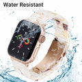MAIRUI Resin Watch Band for Apple Watch 49/45/44/42mm Slim Strap Nougat White by Deal US