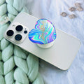 Luhoit Expanding Heart Shape Glass Phone Grip Holder Gold Purple Blue TPU by Deal US