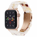 MAIRUI Resin Watch Band for Apple Watch 49/45/44/42mm Slim Strap Nougat White by Deal US