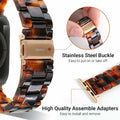 MAIRUI Resin Watch Band Compatible Apple Watch Series 1-9 Ultra 42-49mm Pink Tan by Deal US