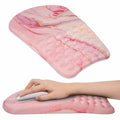 Knocent Ergonomic Wrist Mouse Pad Massage Memory Foam Non-Slip Pink Marble by Deal US