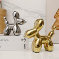 Steviieden Ceramic Balloon Dog Statue Gold Medium Decorative Home Decor by Deal US