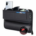 ALIOBC Car Seat Gap Filler Organizer Premium Leather Black 1 Pack by Deal US