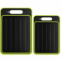 AOWBCGD Cutting Board Double Sided 2 Pcs Large+Small Black Stainless Steel by Deal US