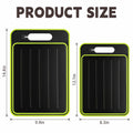 AOWBCGD Cutting Board Double Sided 2 Pcs Large+Small Black Stainless Steel by Deal US